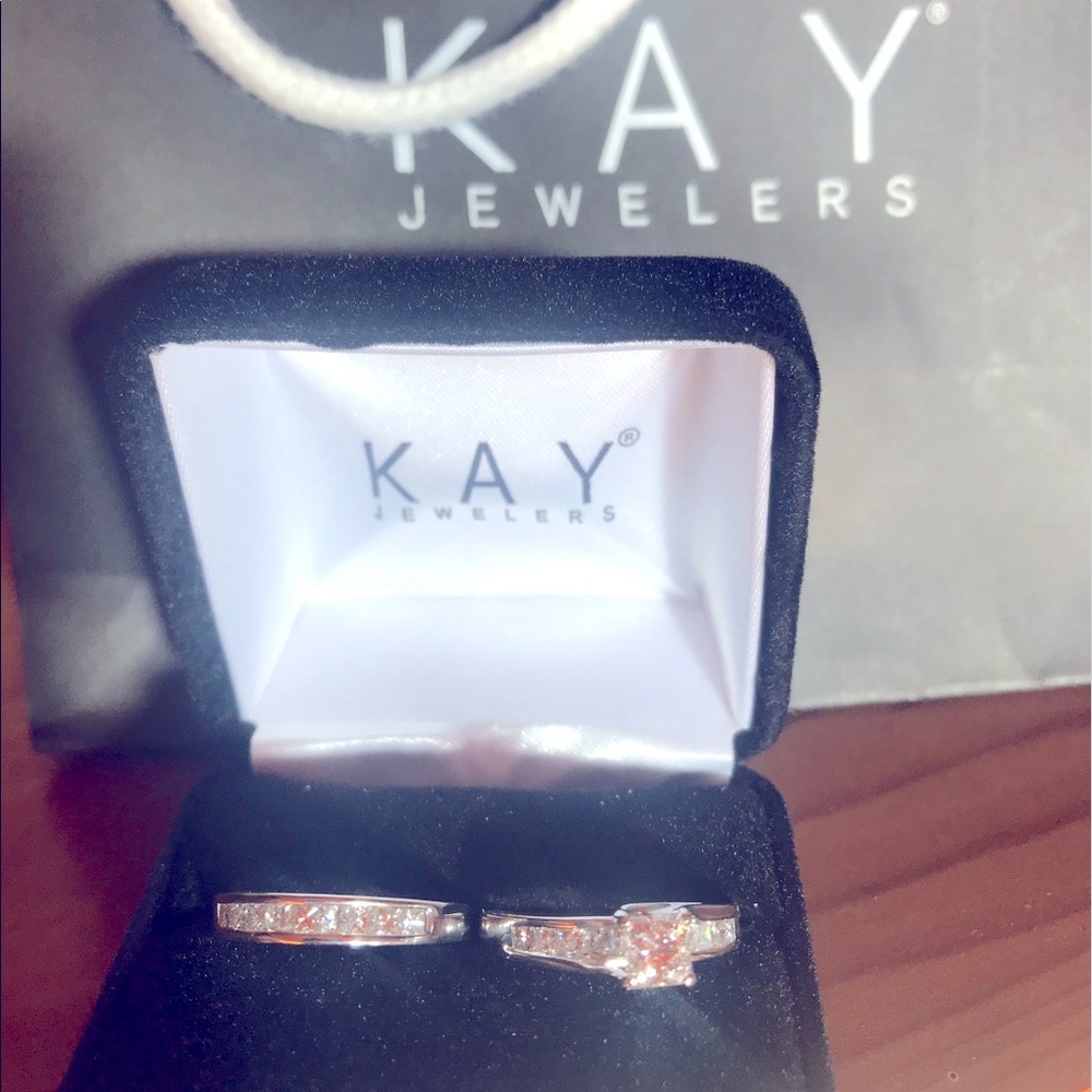 2 ring wedding ring set